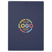 Minimalistisches Navy-Logo für Unternehmen Klemmbrett (Rückseite)