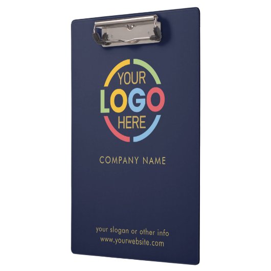 Minimalistisches Navy-Logo für Unternehmen Klemmbrett (Links)