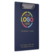 Minimalistisches Navy-Logo für Unternehmen Klemmbrett (Rechts)