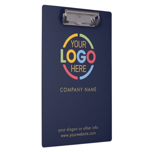 Minimalistisches Navy-Logo für Unternehmen Klemmbrett (Rechts)