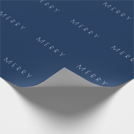 Minimalistisches Navy Mercedes Musterpapier Geschenkpapier (Ecke)