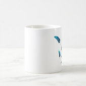 Minimalistisches Navy- und Tealfarbenes Fallende-F Kaffeetasse (Mittel)