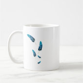 Minimalistisches Navy- und Tealfarbenes Fallende-F Kaffeetasse (Links)