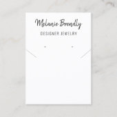 Minimalistisches Necklace Earring Juwelier Display Visitenkarte (Vorderseite)