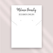 Minimalistisches Necklace Earring Juwelier Display Visitenkarte