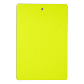 Minimalistisches Neon-Chartreuse grün hell solide Mini Klemmbrett (Rückseite)