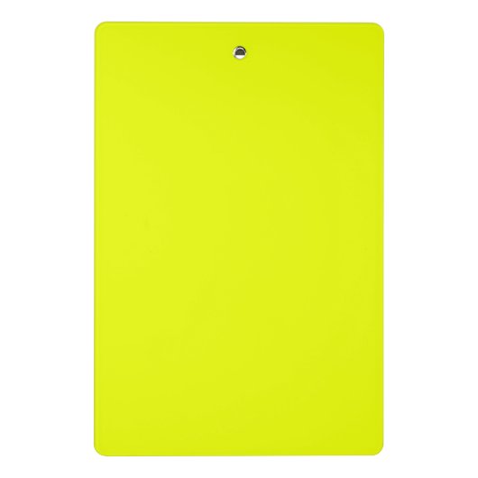 Minimalistisches Neon-Chartreuse grün hell solide Mini Klemmbrett (Rückseite)