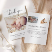 Minimalistisches neues Baby Vielen Dank für die Ge Einladung