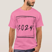 Minimalistisches neues Jahr 2024 T-Shirt (Vorderseite)