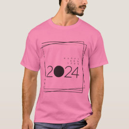 Minimalistisches neues Jahr 2024 T-Shirt