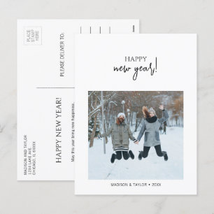 Minimalistisches Neues Jahr-Foto Feiertagspostkarte