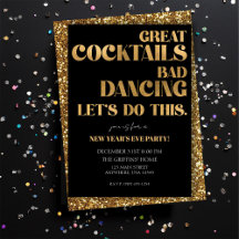 Minimalistisches neues Jahr Schwarz und Gold