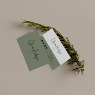 Minimalistisches, neutrales Drehbuch Boho Chic Mod Visitenkarte