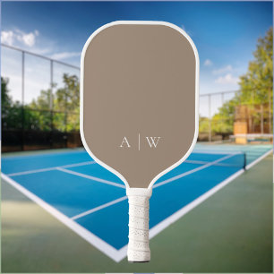 Minimalistisches neutrales elegantes Monogramm Pickleball Schläger