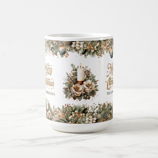 Minimalistisches, neutrales Erdtöne, Mohngold Kaffeetasse (Mittel)