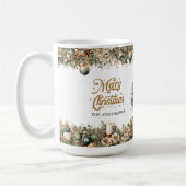 Minimalistisches, neutrales Erdtöne, Mohngold Kaffeetasse (Links)