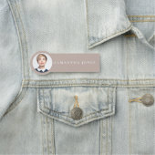 Minimalistisches neutrales Foto Namensschild (Beispiel)