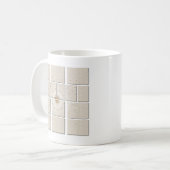 Minimalistisches neutrales geometrisches Beige Ton Kaffeetasse (Vorderseite Links)