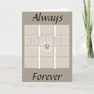 Minimalistisches neutrales geometrisches Beige Ton Karte