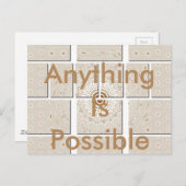 Minimalistisches neutrales geometrisches Beige Ton Postkarte (Vorne/Hinten)