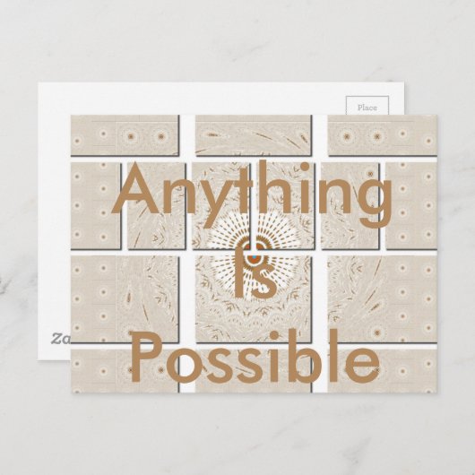 Minimalistisches neutrales geometrisches Beige Ton Postkarte (Vorne/Hinten)