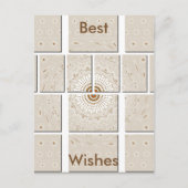 Minimalistisches neutrales geometrisches Beige Ton Postkarte (Vorderseite)