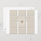 Minimalistisches neutrales geometrisches Beige Ton Postkarte (Vorne/Hinten)