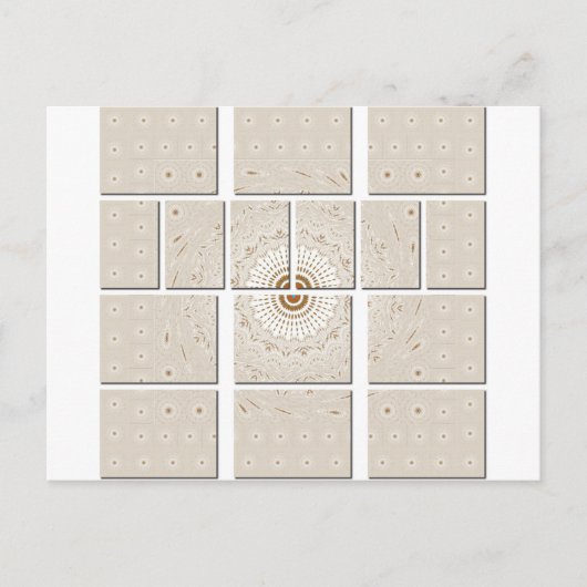 Minimalistisches neutrales geometrisches Beige Ton Postkarte (Vorderseite)