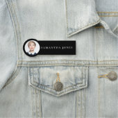 Minimalistisches neutrales Gold-Foto Namensschild (Beispiel)