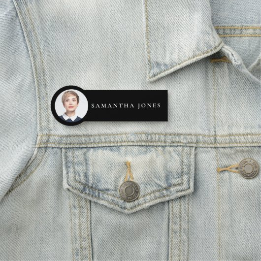 Minimalistisches neutrales Gold-Foto Namensschild (Beispiel)