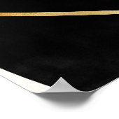 Minimalistisches neutrales Schwarz-Gold-Abstrakt-M Poster (Ecke)