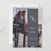 Minimalistisches neutrales Scrapbook 4 Foto Save The Date (Vorderseite)