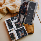 Minimalistisches neutrales Scrapbook 4 Foto Save The Date