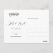 Minimalistisches Newi Med Verheiratete und helle W Postkarte (Rückseite)