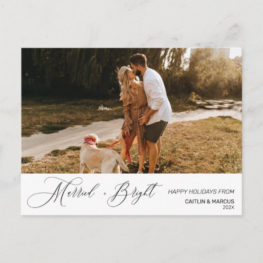 Minimalistisches Newi Med Verheiratete und helle W Postkarte (Vorderseite)