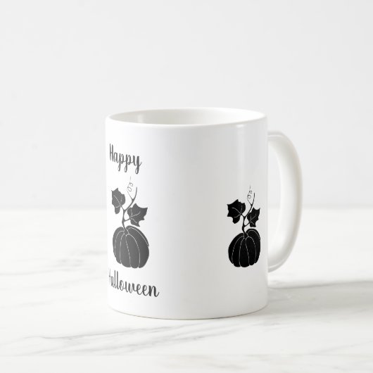 Minimalistisches Niedlich Happy Halloween Kaffeetasse (VorderseiteRechts)