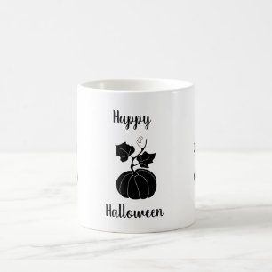 Minimalistisches Niedlich Happy Halloween Kaffeetasse
