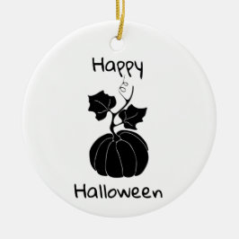 Minimalistisches Niedlich Happy Halloween Keramik Ornament