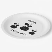 Minimalistisches Niedlich Happy Halloween Pappteller (Schrägansicht)