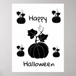 Minimalistisches Niedlich Happy Halloween Poster