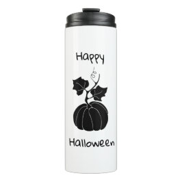 Minimalistisches Niedlich Happy Halloween Thermosbecher