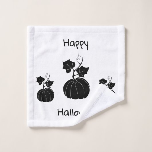 Minimalistisches Niedlich Happy Halloween Waschlappen (Waschlappen)