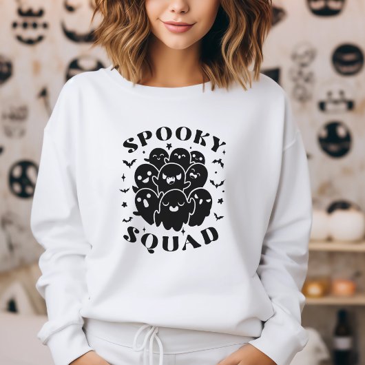 Minimalistisches Niedlich Spooky Squad Halloween S Sweatshirt