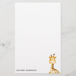 Minimalistisches Niedliches Baby-Giraffe für Kinde Briefpapier