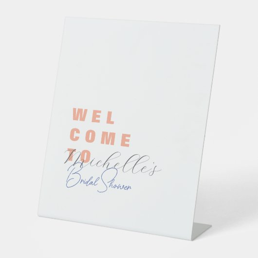 Minimalistisches Niedliches Brautparty Sockelschild (Vorderseite)