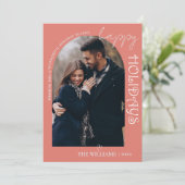 Minimalistisches Niedliches Multi-Foto Frohe Weihn (Stehend Vorderseite)