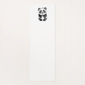 Minimalistisches Niedliches Panda in Schwarz und W Yogamatte (Rückseite)