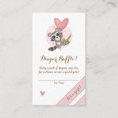 Minimalistisches Niedliches Raccoon Baby Duschdusc Begleitkarte (Vorderseite)