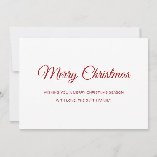 Minimalistisches Non-Foto Frohe Weihnachten (Vorderseite)