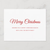 Minimalistisches Non-Foto Frohe Weihnachten (Vorderseite)